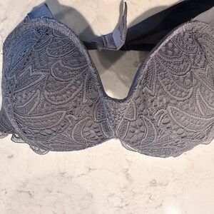 Lively Lace Bra - Gray
